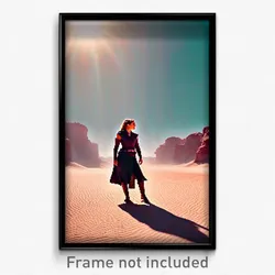 Pixel Art Poster - Imaginative Desert (8 Bit Psychedelic Video Game Print)