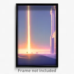 Pixel Art Poster - Cool Clearing (8 Bit Psychedelic Trippy Video Game Print)