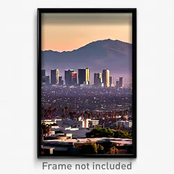 Pixel Art Poster - Grimy Los Angeles (8 Bit Psychedelic Trippy Video Game Print)