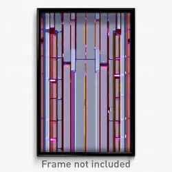 Pixel Art Poster - Rectangular Depths (8 Bit Psychedelic Video Game Print)
