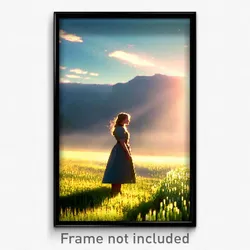 Pixel Art Poster - Heavenly Prairie (8 Bit Psychedelic Trippy Video Game Print)