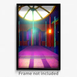 Pixel Art Poster - Faraway Ballroom (8 Bit Psychedelic Trippy Video Game Print)