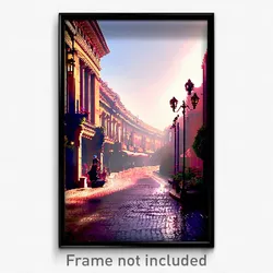 Pixel Art Poster - Imaginative Thoroughfare (8 Bit Psychedelic Video Game Print)