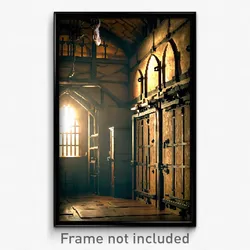 Pixel Art Poster - Old Fashioned Dungeon (8 Bit Psychedelic Video Game Print)