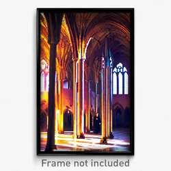 Pixel Art Poster - Imperfect Abbey (8 Bit Psychedelic Trippy Video Game Print)