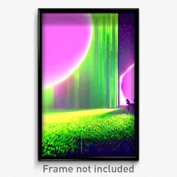Pixel Art Poster - Green Nation (8 Bit Psychedelic Trippy Video Game Print)