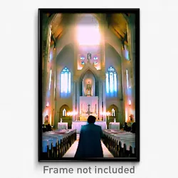 Pixel Art Poster - Vast Chapel (8 Bit Psychedelic Trippy Weird Video Game Print)