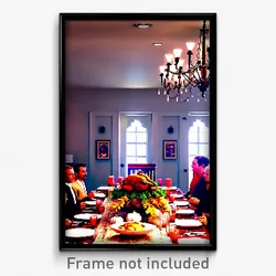 Pixel Art Poster - Immaculate Thanksgiving (8 Bit Psychedelic Video Game Print)