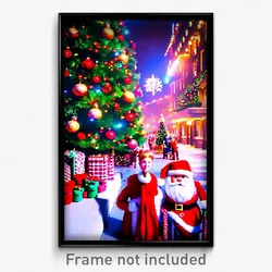 Pixel Art Poster - Tremendous Christmas (8 Bit Psychedelic Video Game Print)