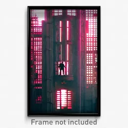 Pixel Art Poster - Urban Vike (8 Bit Psychedelic Trippy Weird Video Game Print)