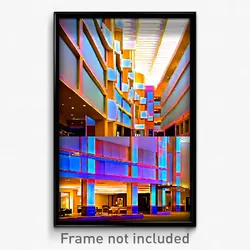Pixel Art Poster - Creative Hotel (8 Bit Psychedelic Trippy Video Game Print)