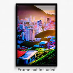 Pixel Art Poster - Beloved Brazilian City (8 Bit Psychedelic Video Game Print)