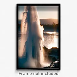 Pixel Art Poster - Brilliant Geyser (8 Bit Psychedelic Trippy Video Game Print)