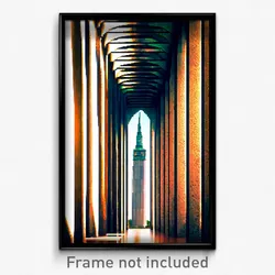 Pixel Art Poster - Narrow Landmark (8 Bit Psychedelic Trippy Video Game Print)