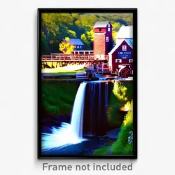 Pixel Art Poster - Lovely Mill (8 Bit Psychedelic Trippy Weird Video Game Print)