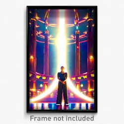 Pixel Art Poster - Blissful Landmark (8 Bit Psychedelic Trippy Video Game Print)