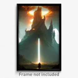 Pixel Art Poster - Glaring Lair (8 Bit Psychedelic Trippy Video Game Print)
