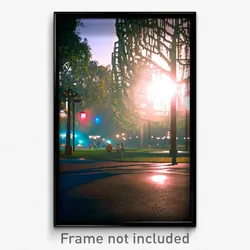 Pixel Art Poster - Gargantuan Park (8 Bit Psychedelic Trippy Video Game Print)