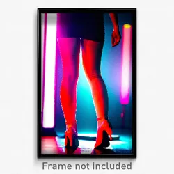Pixel Art Poster - Stylish Leg (8 Bit Psychedelic Trippy Weird Video Game Print)