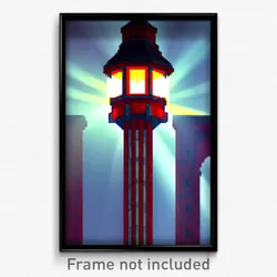 Pixel Art Poster - Authentic Belfry (8 Bit Psychedelic Trippy Video Game Print)