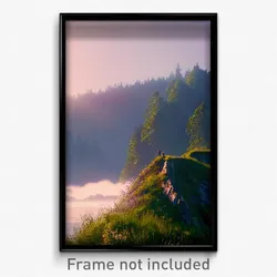 Pixel Art Poster - Lovely Ridgeline (8 Bit Psychedelic Trippy Video Game Print)