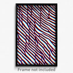 Pixel Art Poster - Wavy Matrix (8 Bit Psychedelic Trippy Weird Video Game Print)