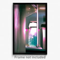 Pixel Art Poster - Stimulating Ice Machine (8 Bit Psychedelic Video Game Print)