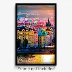 Pixel Art Poster - Outstanding Prague (8 Bit Psychedelic Video Game Print)