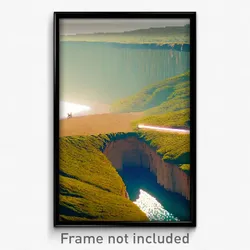 Pixel Art Poster - Little Cliff (8 Bit Psychedelic Trippy Video Game Print)