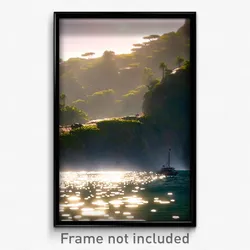 Pixel Art Poster - Hidden Bay (8 Bit Psychedelic Trippy Weird Video Game Print)