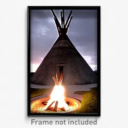 Pixel Art Poster - Concrete Wigwam (8 Bit Psychedelic Trippy Video Game Print)