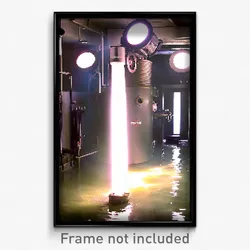Pixel Art Poster - Buoyant Boiler Room (8 Bit Psychedelic Video Game Print)