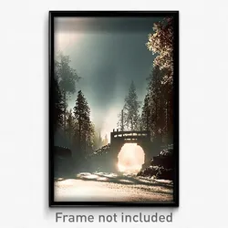 Pixel Art Poster - Cold Hollow (8 Bit Psychedelic Trippy Weird Video Game Print)