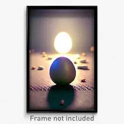 Pixel Art Poster - Lost Eggs (8 Bit Psychedelic Trippy Weird Video Game Print)