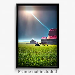 Pixel Art Poster - Flawless Farm (8 Bit Psychedelic Trippy Video Game Print)