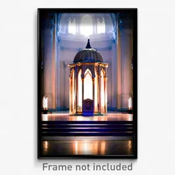 Pixel Art Poster - Elegant Mausoleum (8 Bit Psychedelic Trippy Video Game Print)