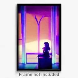 Pixel Art Poster - Violet Berth (8 Bit Psychedelic Trippy Video Game Print)