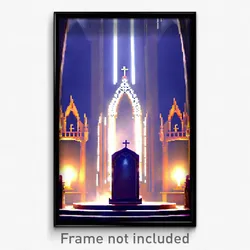 Pixel Art Poster - Rich Sepulchre (8 Bit Psychedelic Trippy Video Game Print)
