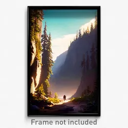 Pixel Art Poster - Narrow Wilderness (8 Bit Psychedelic Trippy Video Game Print)