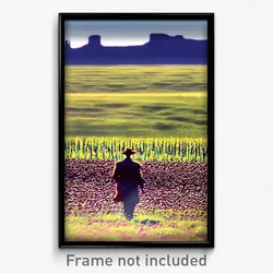 Pixel Art Poster - Famous Prairie (8 Bit Psychedelic Trippy Video Game Print)