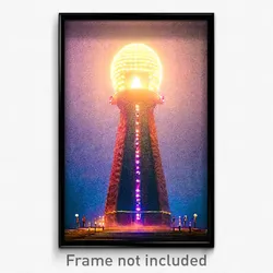 Pixel Art Poster - Admirable Beacon (8 Bit Psychedelic Trippy Video Game Print)