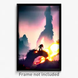 Pixel Art Poster - Stimulating Badland (8 Bit Psychedelic Video Game Print)