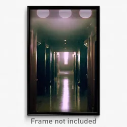 Pixel Art Poster - Dark Hallway (8 Bit Psychedelic Trippy Video Game Print)