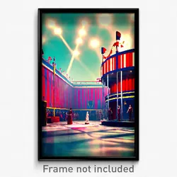 Pixel Art Poster - Clean Circus (8 Bit Psychedelic Trippy Video Game Print)