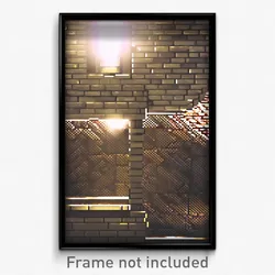 Pixel Art Poster - Standard Brickyard (8 Bit Psychedelic Video Game Print)