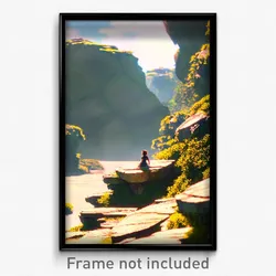 Pixel Art Poster - Vacant Outcropping (8 Bit Psychedelic Video Game Print)