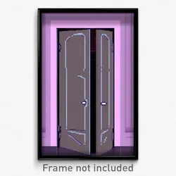 Pixel Art Poster - Droopy Trapdoor (8 Bit Psychedelic Trippy Video Game Print)
