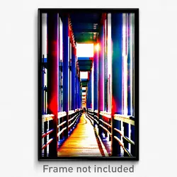 Pixel Art Poster - Flawless Boardwalk (8 Bit Psychedelic Video Game Print)