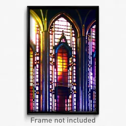 Pixel Art Poster - Glossy Chantry (8 Bit Psychedelic Trippy Video Game Print)
