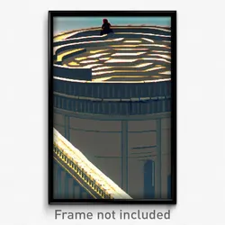 Pixel Art Poster - Gigantic Parapet (8 Bit Psychedelic Trippy Video Game Print)